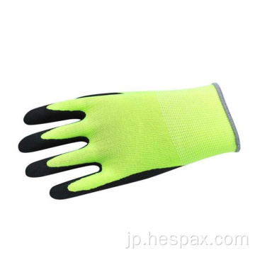 Hespax anti Wear Sandy Nitrile Safety Work Gloves